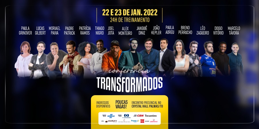 Conferência Transformados será realizada em Palmas nos dias 22 e 23 próximos