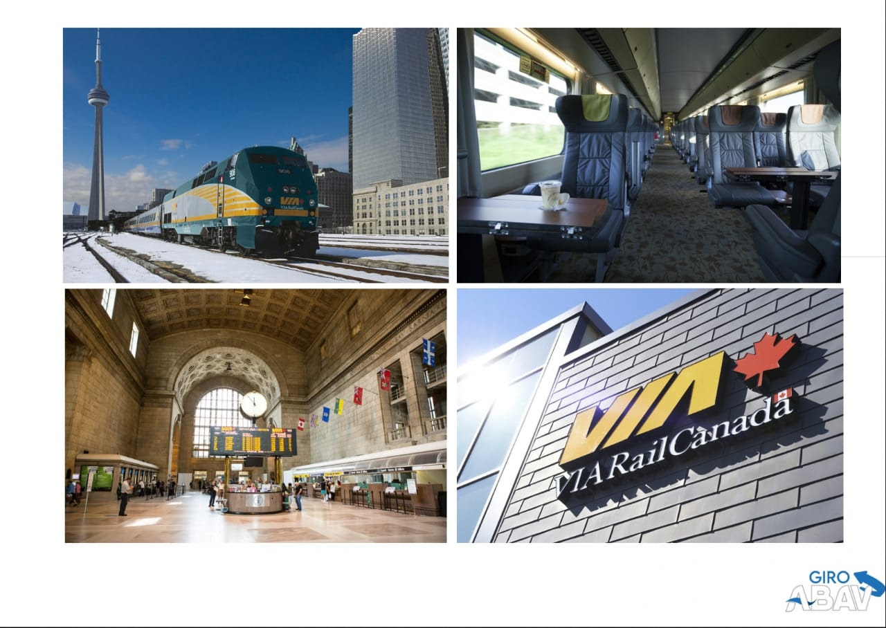 Giro ABAV no Canadá: viagem de trem entre as principais cidades