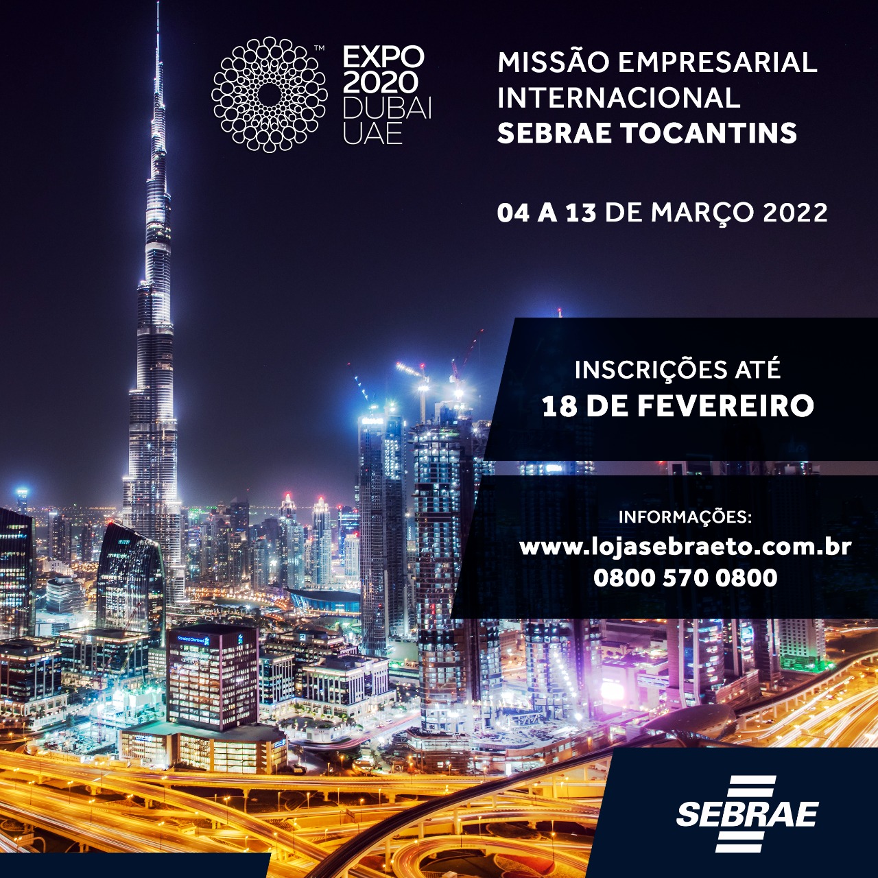 Inscrições para a 2º edição da Missão Empresarial World Expo Dubai encerram sexta, 18