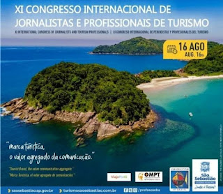 São Sebastião - SP sediará o 11º Congresso Internacional de Jornalistas e Profissionais de Turismo