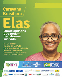 Caravana Brasil Pra Elas chega em Palmas nesta sexta, 27