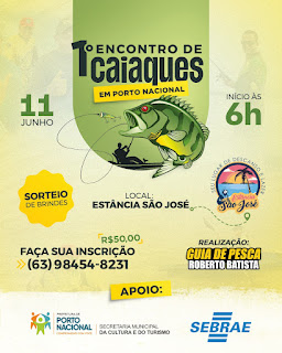Porto Nacional realiza 1° Encontro de Caiaques neste sábado, 11