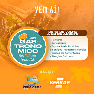 Festival Gastronômico de Praia Norte começa nesse sábado