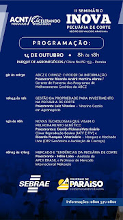 II Seminário Inova Pecuária de Corte reúne produtores do Vale do Araguaia nesta sexta-feira, 14
