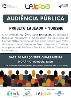 Sebrae realiza audiência pública para apresentar resultados do Lajeado + Turismo