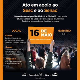 DIA S – Sistema Comércio realiza atos públicos simultâneos em defesa do Sesc e do Senac em todo o Brasil 