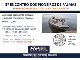 Associação comemorará dia do Pioneiro e aniversário de Palmas com programação especial