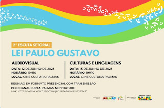 Fundação Cultural de Palmas promove novas escutas setoriais da Lei Paulo Gustavo