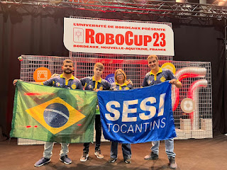 Equipe de robótica do SESI Tocantins encerra torneio na França no Top 10 mundial 