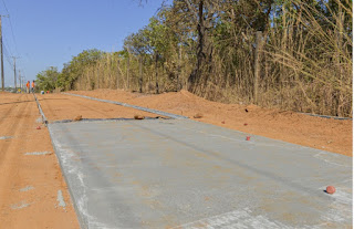 Ciclovia do novo circuito do Parque Cesamar começa a ser concretada