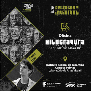 Projeto Arte ao Cubo realiza oficina de Xilogravura com o artista Timóteo Lopes