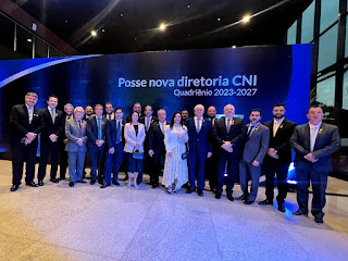 Roberto Pires participa da posse do novo presidente da CNI, Ricardo Alban, em Brasília