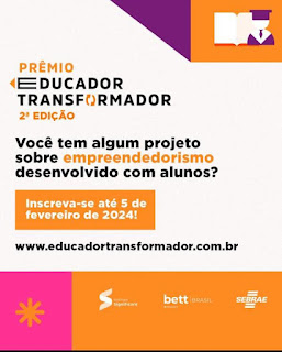 Iniciativa do Sebrae, inscrições do Prêmio Educador Transformador estão abertas no Tocantins