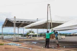 Capital da Fé 2024: estrutura começa a ser montada na Vila Olímpica de Palmas