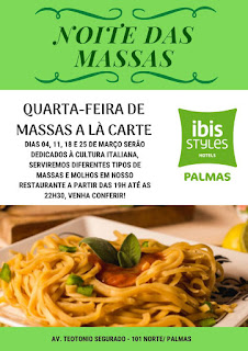Ibis Styles Palmas dedica o mês de março à gastronomia italiana