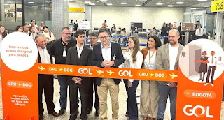 ¡Llegamos, Bogotá! GOL realiza voo inaugural para seu mais novo destino internacional: a capital da Colômbia