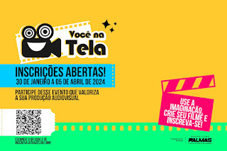 Última semana para inscrições para o VIII Festival de Cinema Estudantil de Palmas - Você na Tela