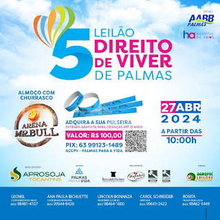 Hospital do Amor promove o 5º Leilão Direito de Viver em Palmas
