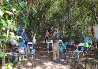 Operação retira acampantes e pescadores da área do Parque Estadual do Cantão
